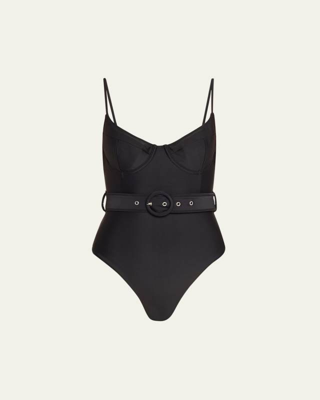 Noa Belted Bustier One-Piece Swimsuit